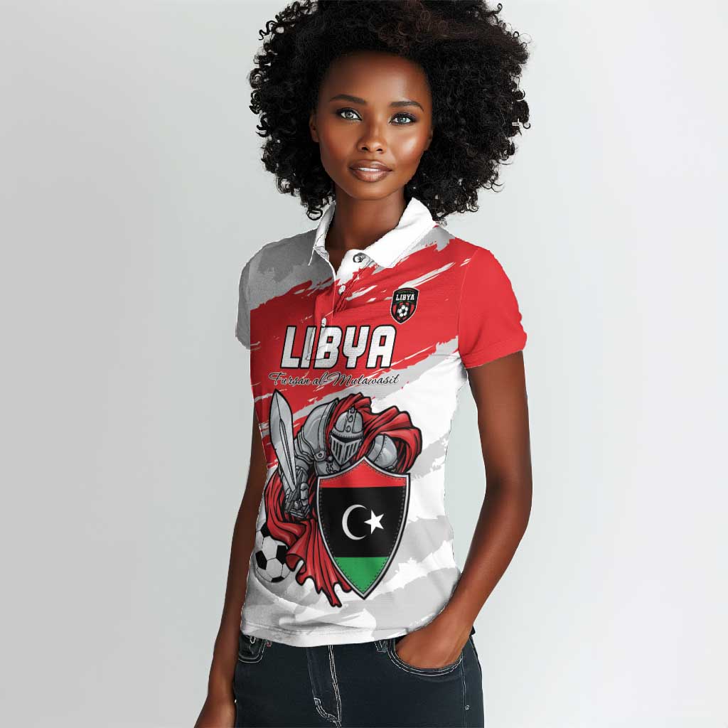 Custom Libya Football Women Polo Shirt Forza Fursan Al-Mutawasit