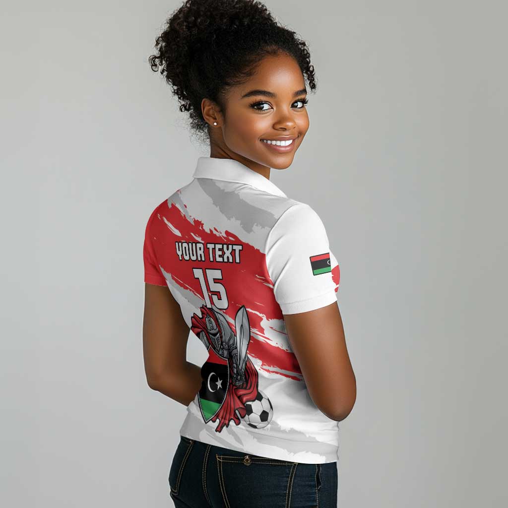 Custom Libya Football Women Polo Shirt Forza Fursan Al-Mutawasit
