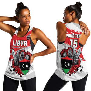 Custom Libya Football Women Racerback Tank Forza Fursan Al-Mutawasit