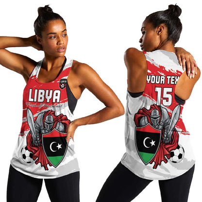 Custom Libya Football Women Racerback Tank Forza Fursan Al-Mutawasit