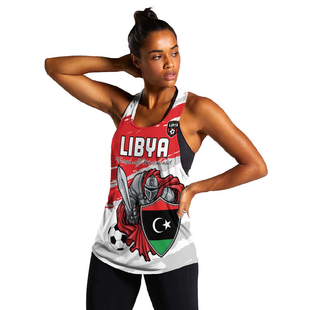 Custom Libya Football Women Racerback Tank Forza Fursan Al-Mutawasit