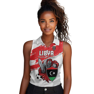 Custom Libya Football Women Sleeveless Polo Shirt Forza Fursan Al-Mutawasit