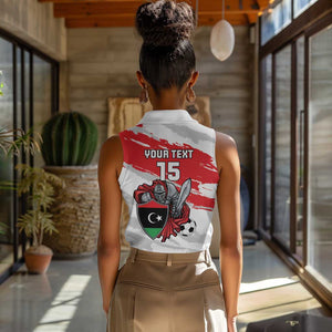 Custom Libya Football Women Sleeveless Polo Shirt Forza Fursan Al-Mutawasit