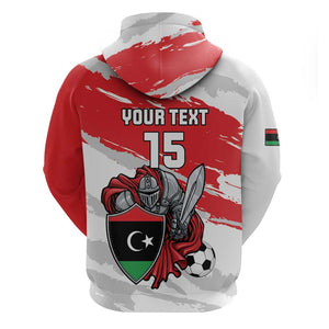Custom Libya Football Zip Hoodie Forza Fursan Al-Mutawasit