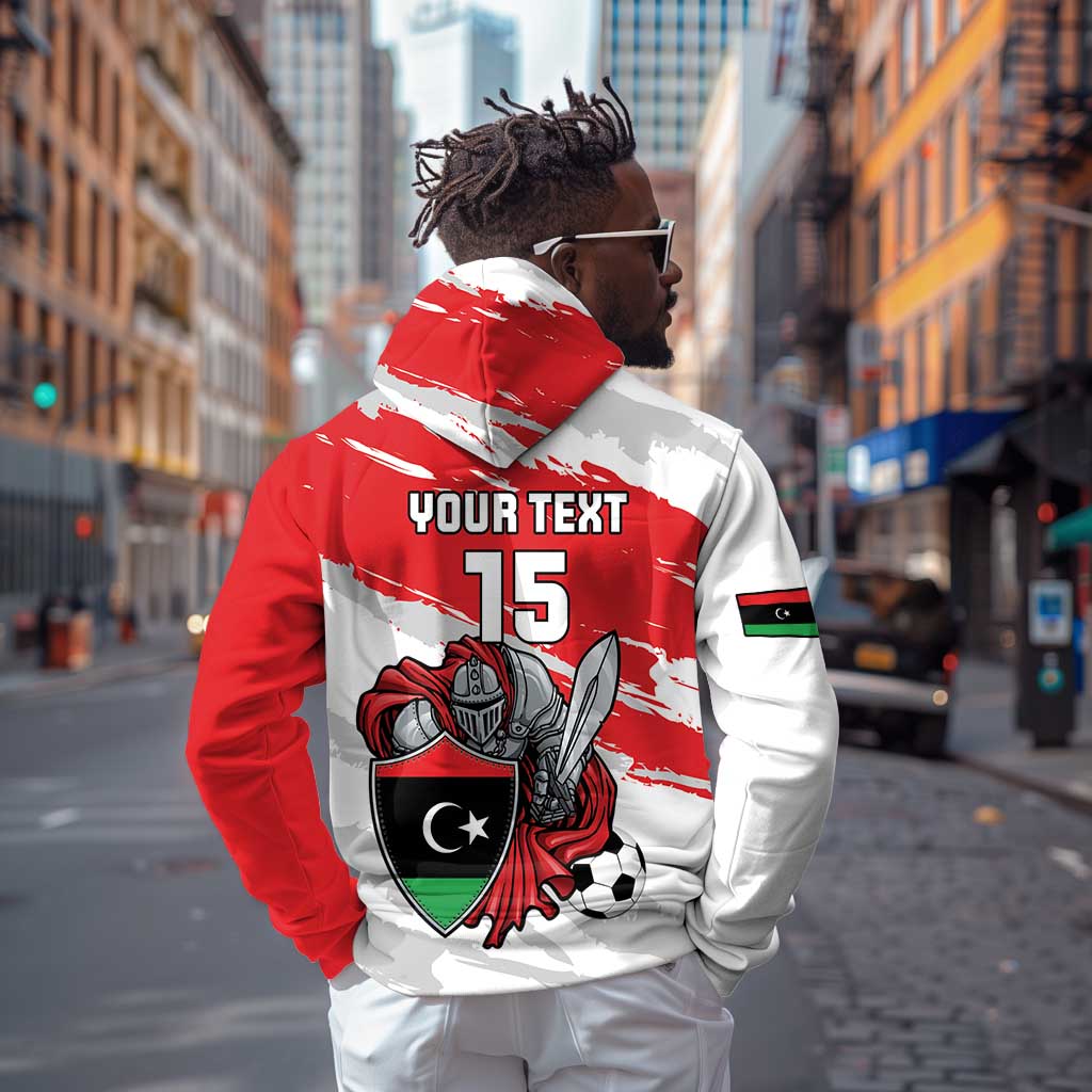 Custom Libya Football Zip Hoodie Forza Fursan Al-Mutawasit
