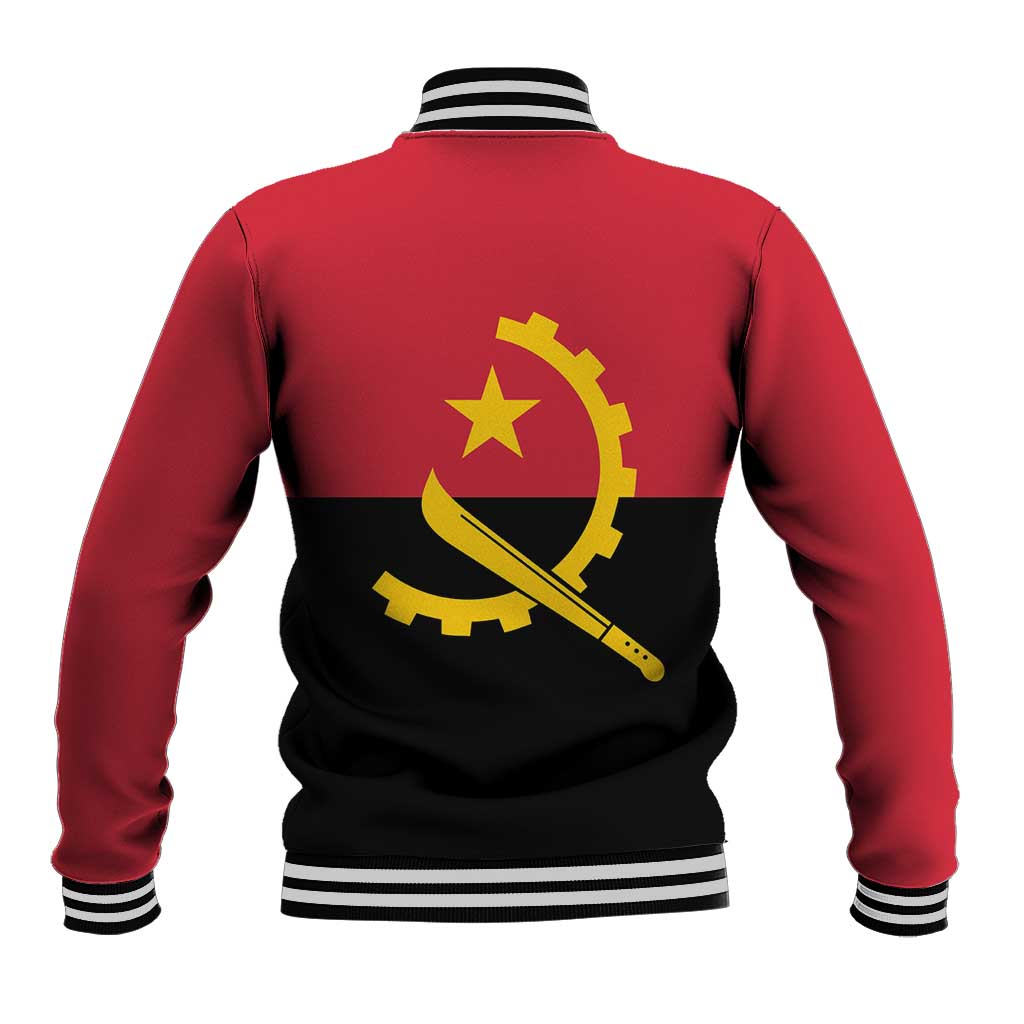 Angola Country Flag Stylized Baseball Jacket