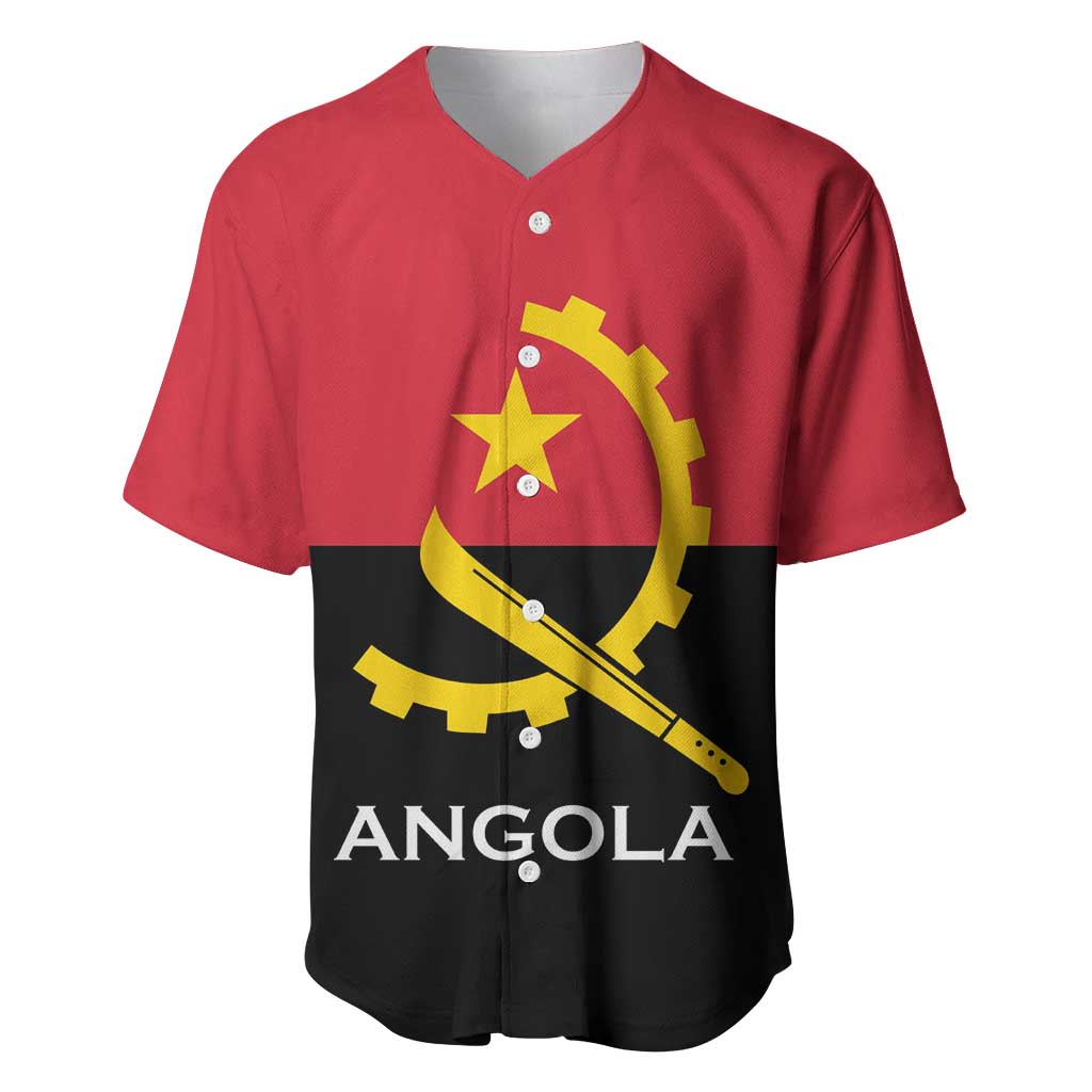Angola Country Flag Stylized Baseball Jersey