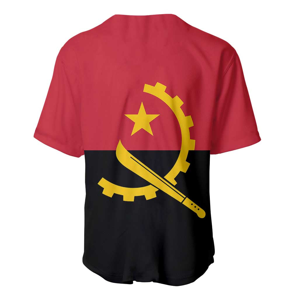 Angola Country Flag Stylized Baseball Jersey