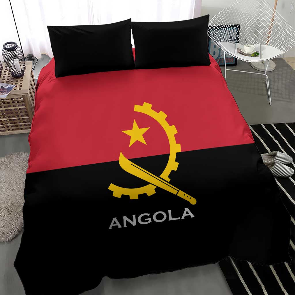 Angola Country Flag Stylized Bedding Set