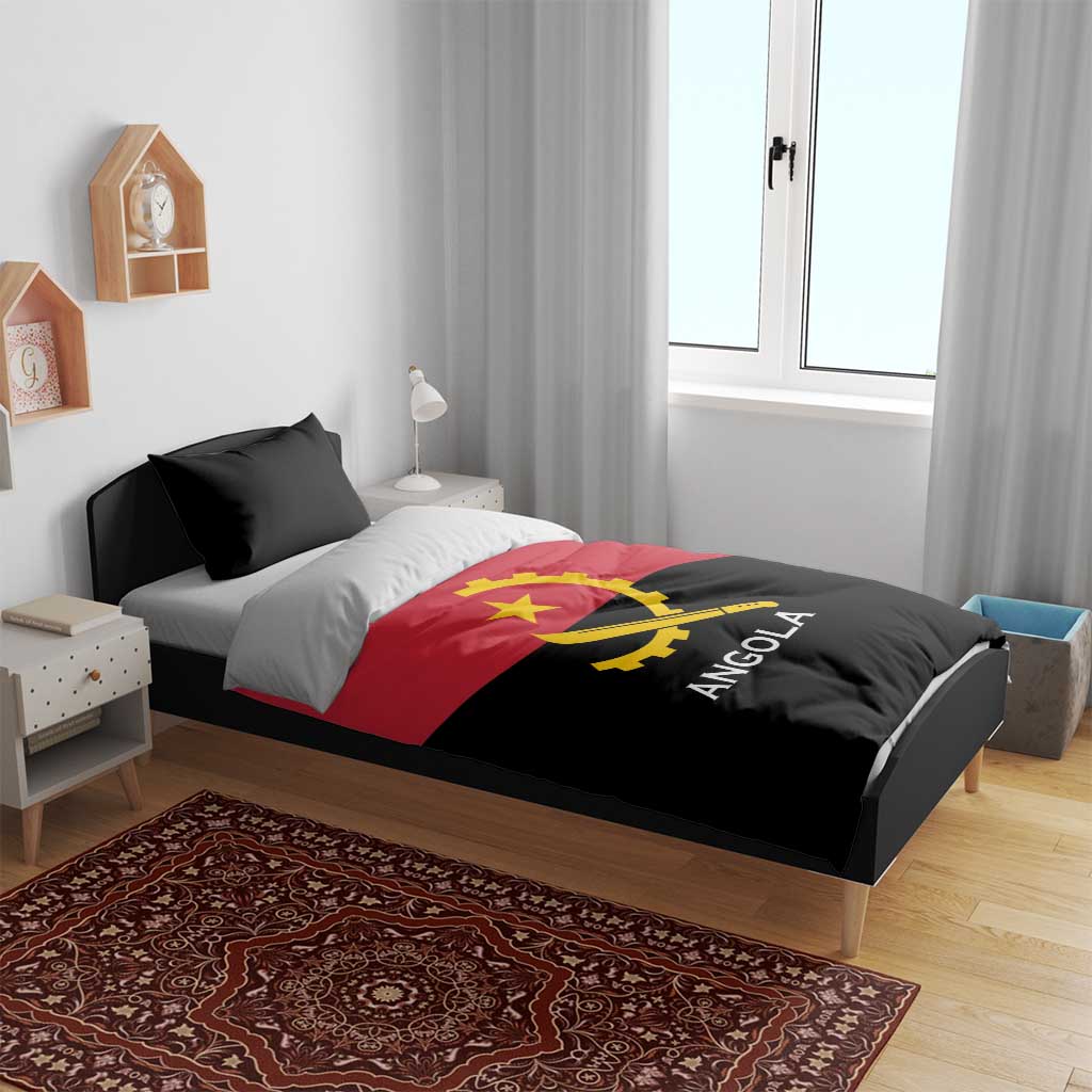 Angola Country Flag Stylized Bedding Set