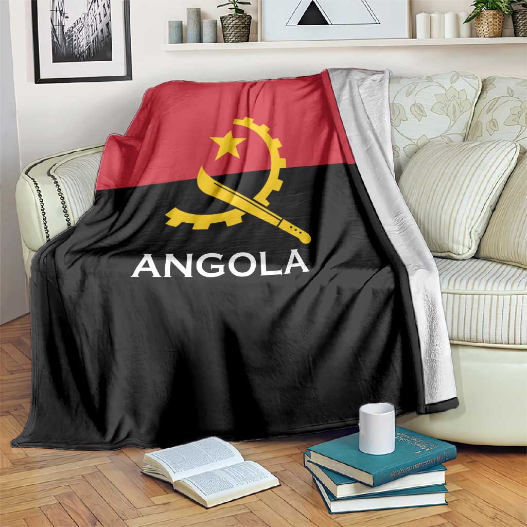 Angola Country Flag Stylized Blanket