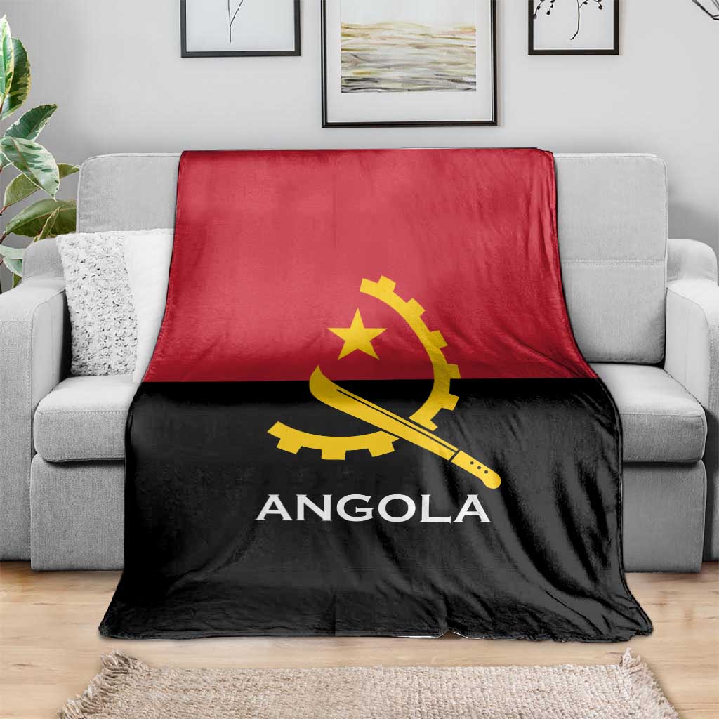 Angola Country Flag Stylized Blanket