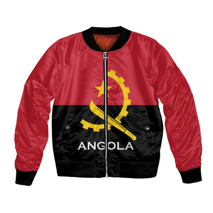 Angola Country Flag Stylized Bomber Jacket