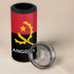 Angola Country Flag Stylized 4 in 1 Can Cooler Tumbler