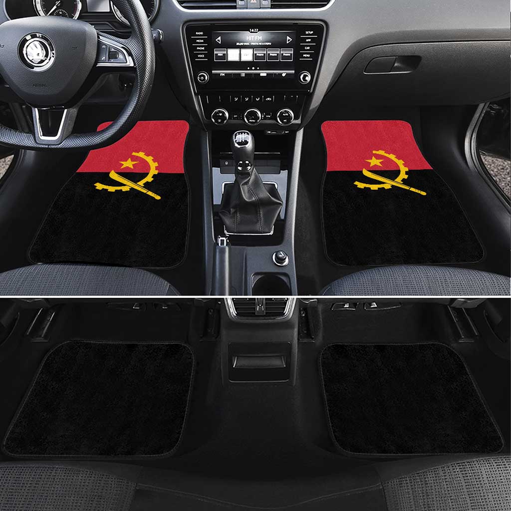 Angola Country Flag Stylized Car Mats