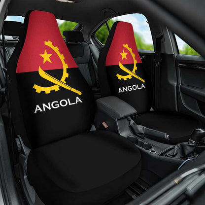 Angola Country Flag Stylized Car Seat Cover