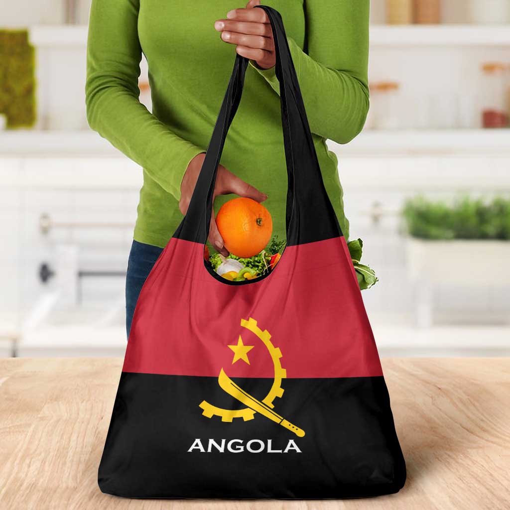 Angola Country Flag Stylized Grocery Bag