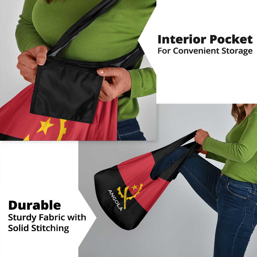 Angola Country Flag Stylized Grocery Bag