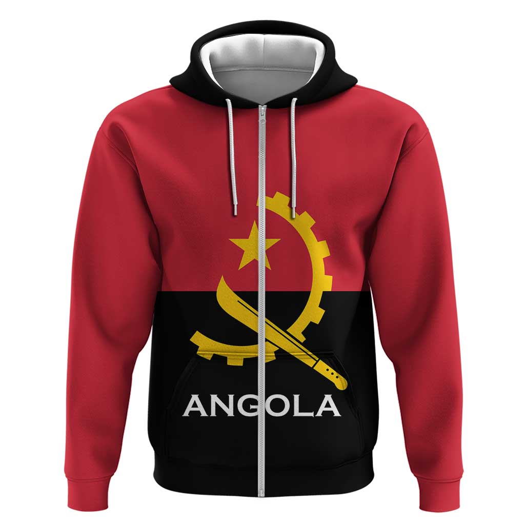 Angola Country Flag Stylized Hoodie