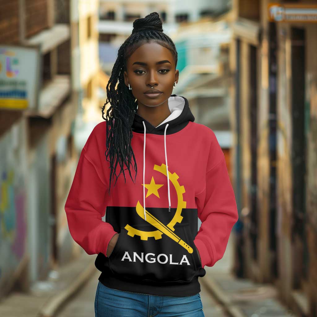 Angola Country Flag Stylized Hoodie