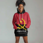 Angola Country Flag Stylized Hoodie Dress