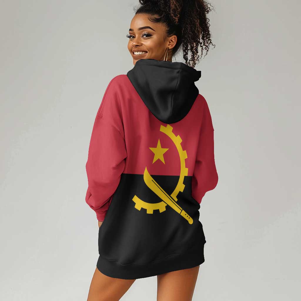 Angola Country Flag Stylized Hoodie Dress