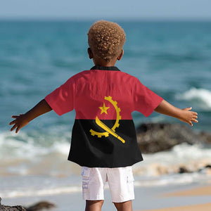 Angola Country Flag Stylized Kid Hawaiian Shirt
