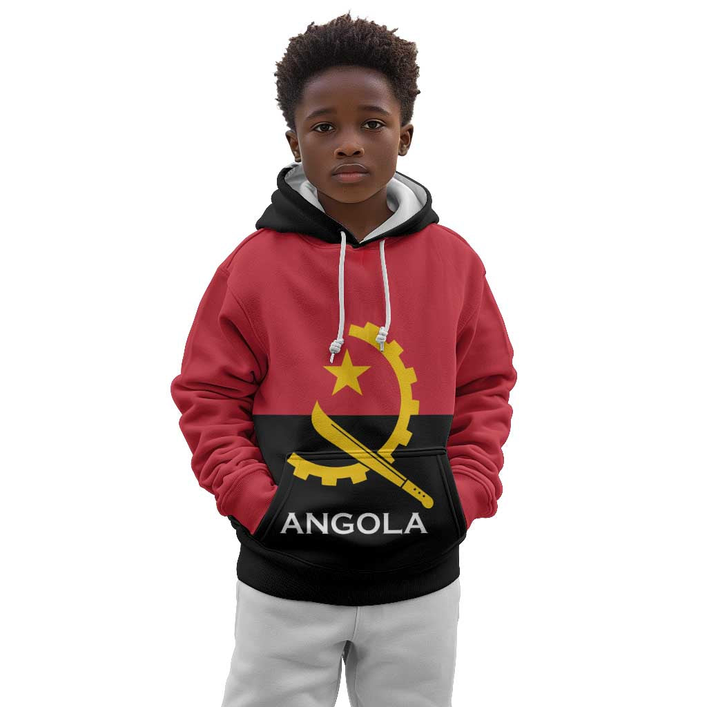Angola Country Flag Stylized Kid Hoodie