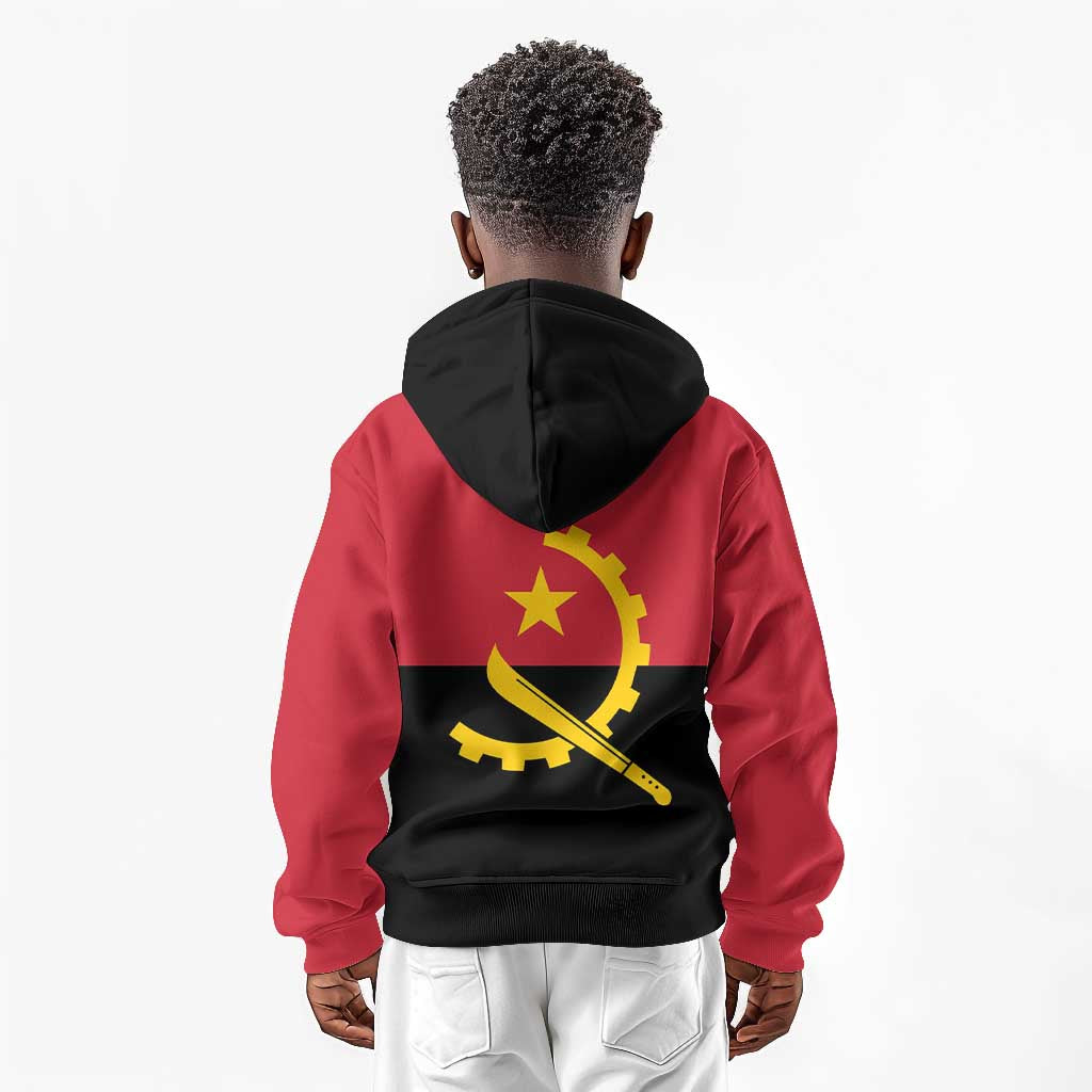 Angola Country Flag Stylized Kid Hoodie