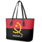 Angola Country Flag Stylized Leather Tote Bag