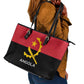 Angola Country Flag Stylized Leather Tote Bag