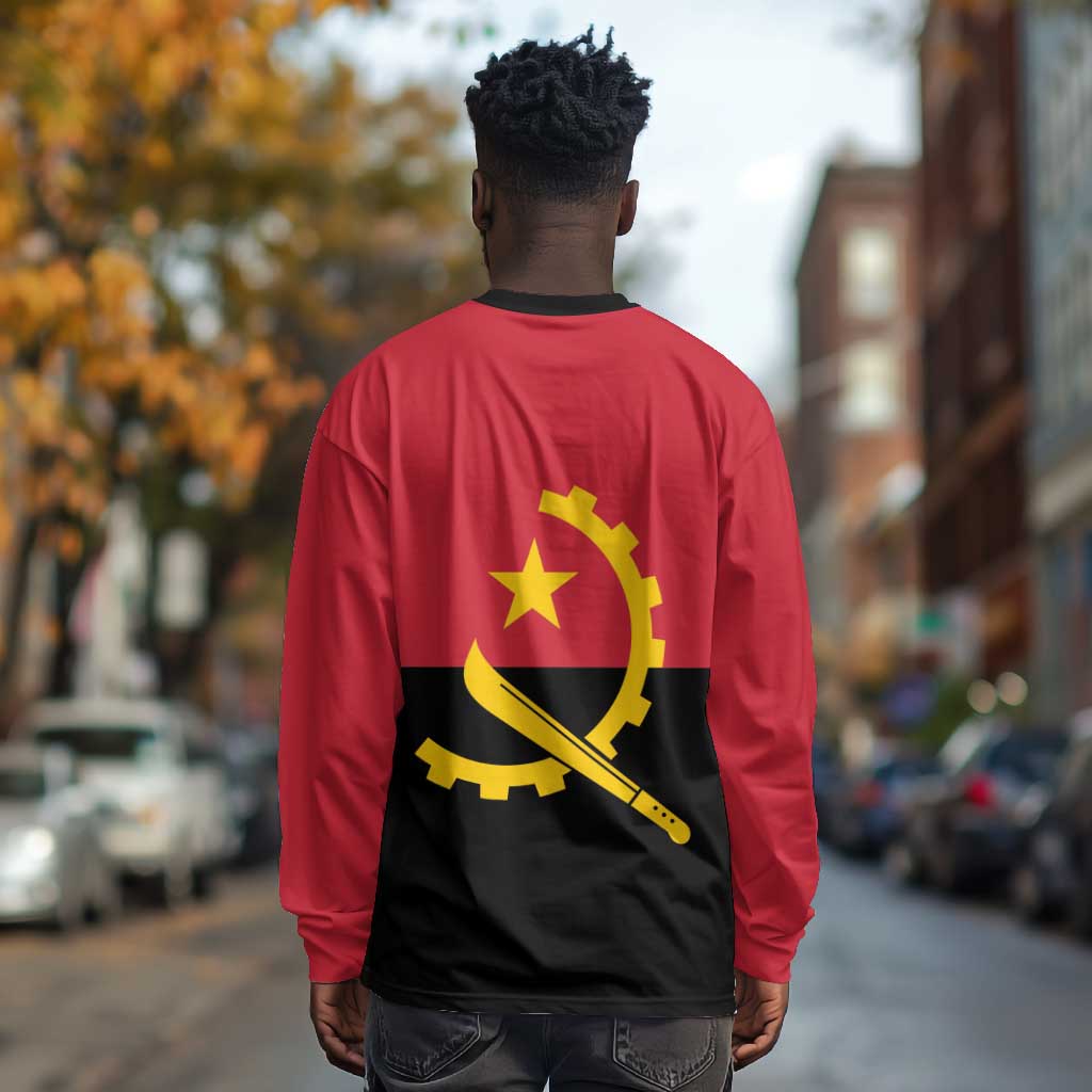 Angola Country Flag Stylized Long Sleeve Shirt