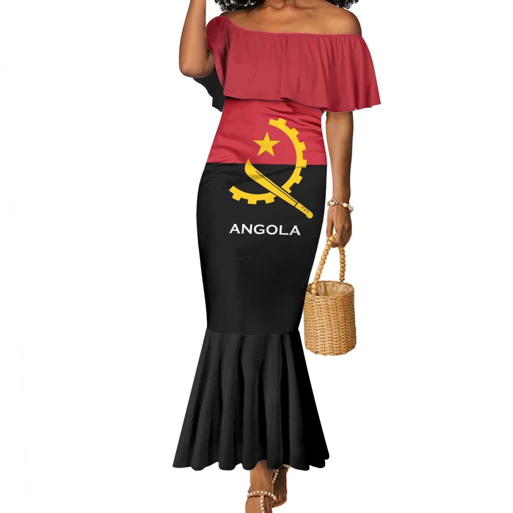 Angola Country Flag Stylized Mermaid Dress