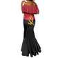 Angola Country Flag Stylized Mermaid Dress