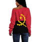 Angola Country Flag Stylized Off Shoulder Sweater