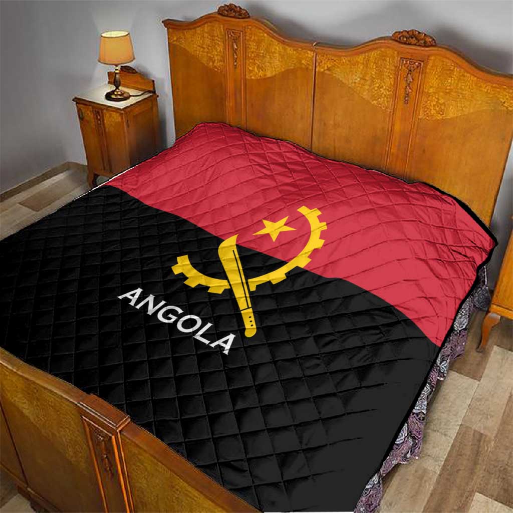 Angola Country Flag Stylized Quilt