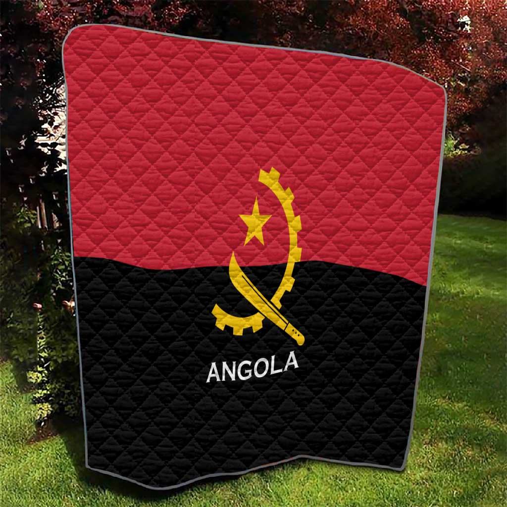 Angola Country Flag Stylized Quilt