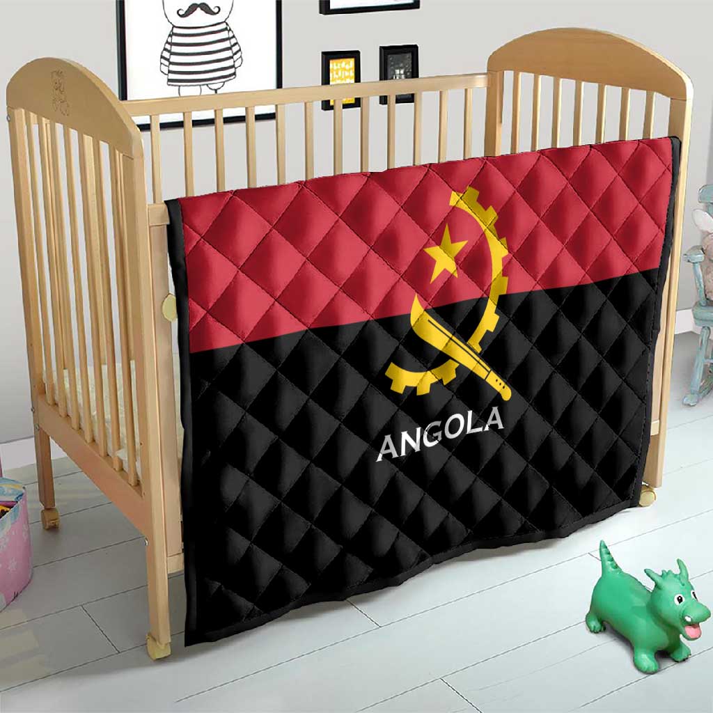 Angola Country Flag Stylized Quilt