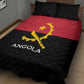 Angola Country Flag Stylized Quilt Bed Set