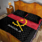 Angola Country Flag Stylized Quilt Bed Set