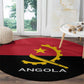 Angola Country Flag Stylized Round Carpet