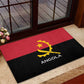 Angola Country Flag Stylized Rubber Doormat