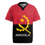 Angola Country Flag Stylized Rugby Jersey