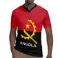 Angola Country Flag Stylized Rugby Jersey