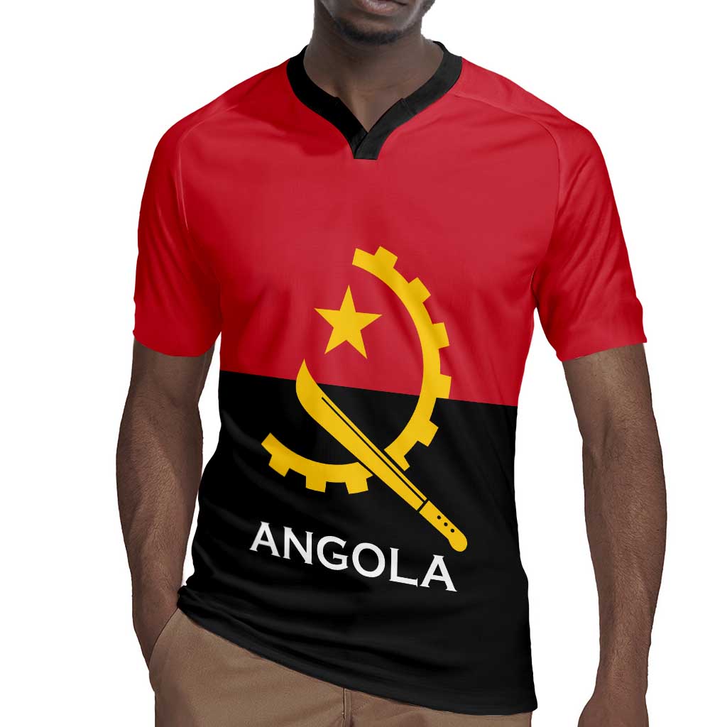 Angola Country Flag Stylized Rugby Jersey
