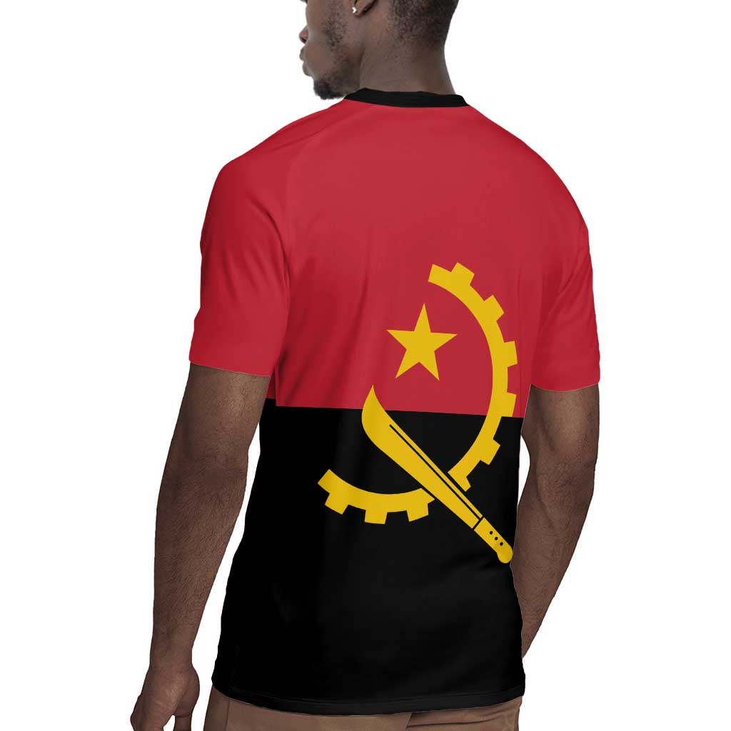 Angola Country Flag Stylized Rugby Jersey