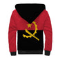Angola Country Flag Stylized Sherpa Hoodie