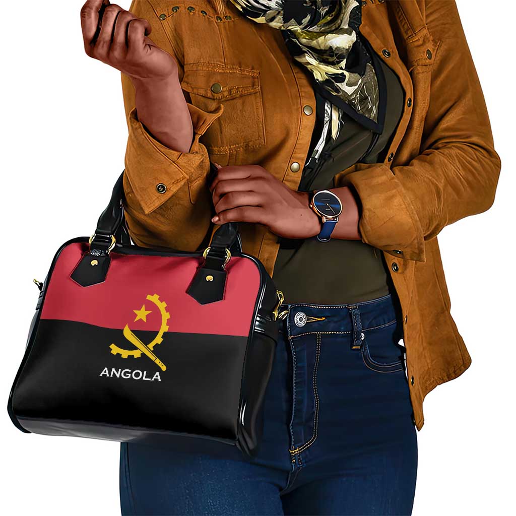 Angola Country Flag Stylized Shoulder Handbag