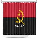 Angola Country Flag Stylized Shower Curtain