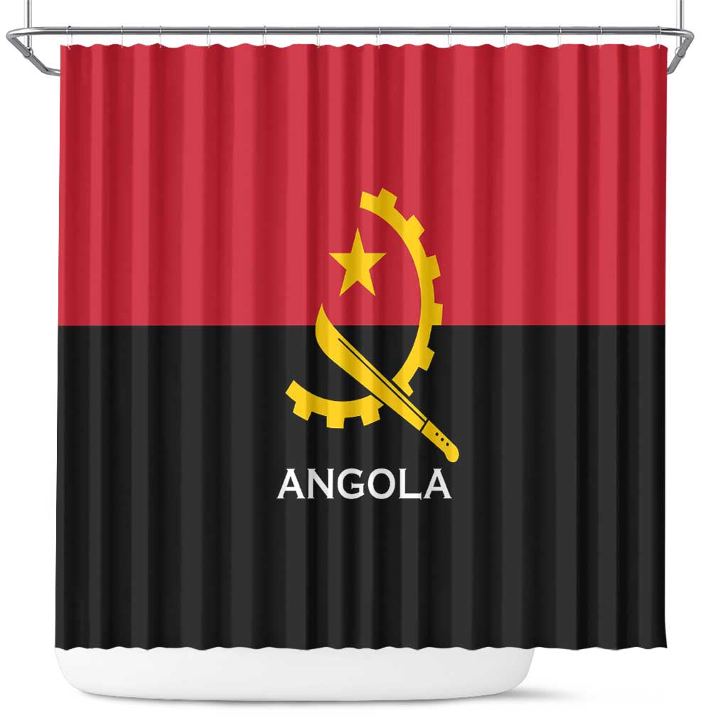 Angola Country Flag Stylized Shower Curtain